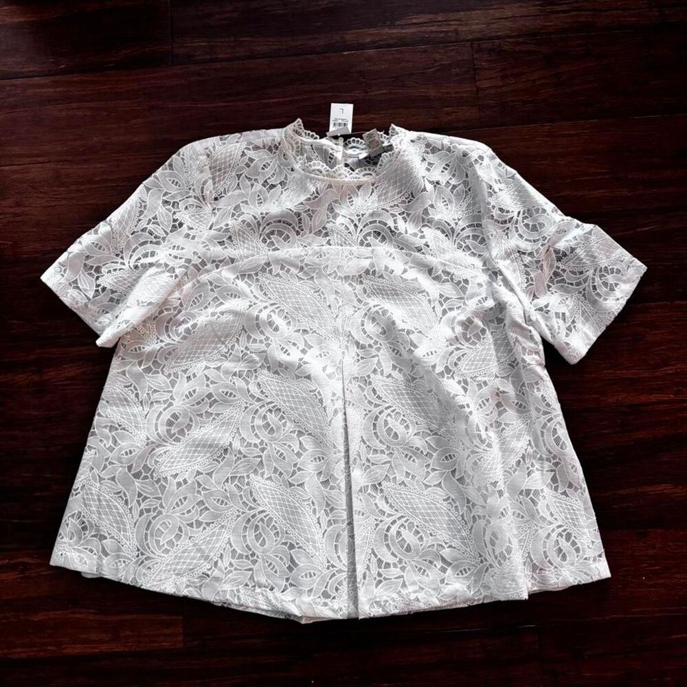 Loft Women's White and Cream Blouse